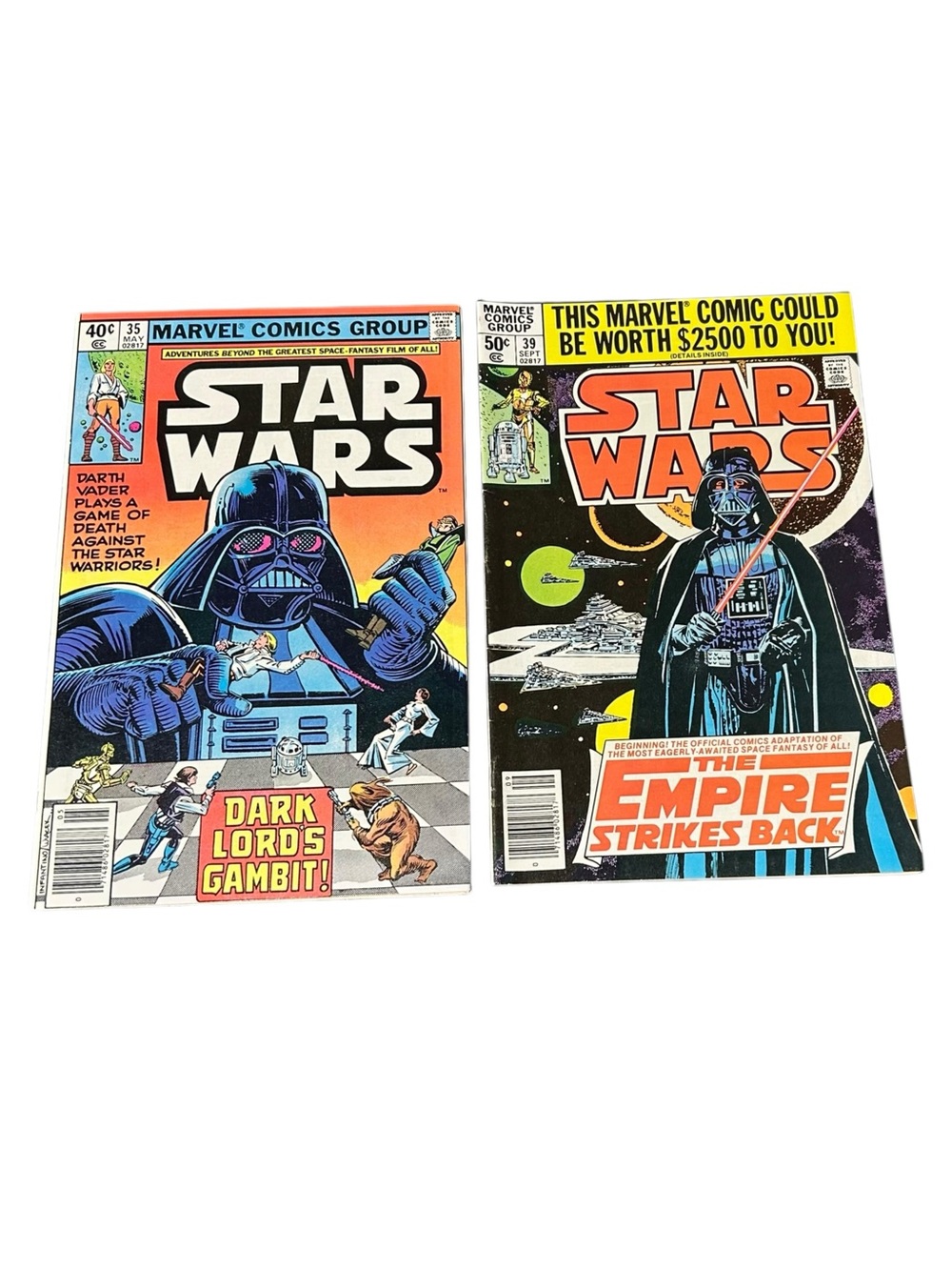 Marvel Star Wars #35 #39 1980 Newsstand Lot Empire Strikes Back Darth Vader
